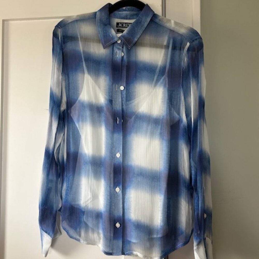 NWT J. Crew Sheer Women's Shirt